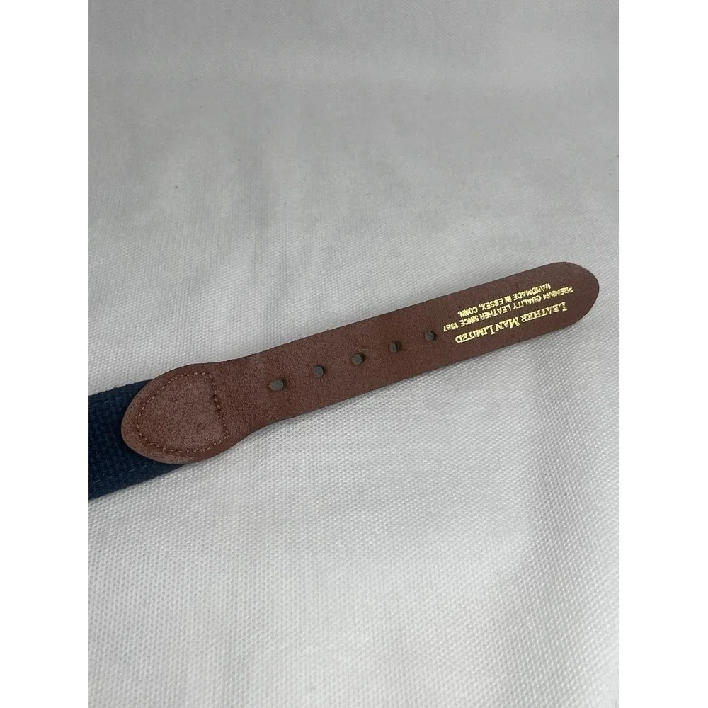 Leather Man Ltd Premium Top Grain Leather Golf Fishing Blue Mahi Belt Size 40